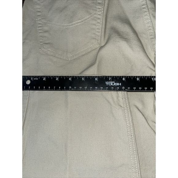 Carhartt Mens 42x32 Rugged Flex Straight Fit Canvas Tapered Work Pants Khaki New - Picture 5 of 5